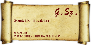 Gombik Szabin névjegykártya
